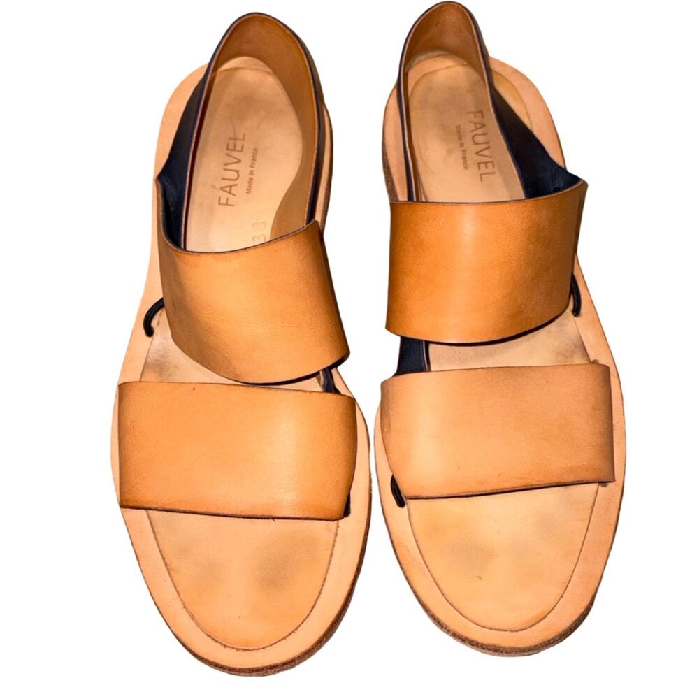 Fauvel France Brown Leather Strappy Sandals     Size: EU 38 / US 8